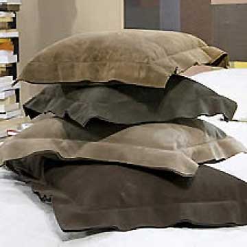 Coussins en nubuck lisse